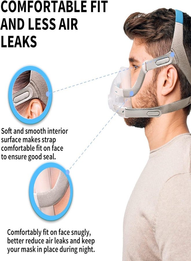 Babyfond حزام رأس لجهاز التنفس CPAP من نوع AirFit F20 / AirTouch F20، حزام قناع CPAP قابل للتعديل للجنسين، حزام رأس بديل مريح لجهاز التنفس المنزلي (حزام الرأس فقط، يناسب معظم الوجوه) - Image 4